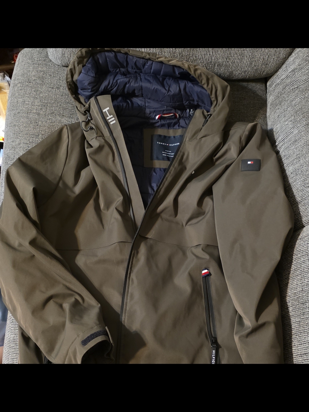 Tommy Hilfiger Men’s Olive Hooded Jacket